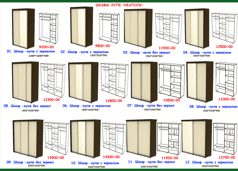 шкаф-купе неаполь в Набережных Челнах