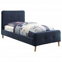 кровать button tufted flannelette navy 140х200 в Набережных Челнах