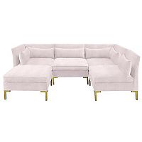 диван zara sectional угловой розовый в Набережных Челнах