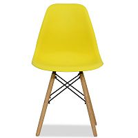 стул деревянный pc-015 желтый ножки дерево (eames style) в Набережных Челнах