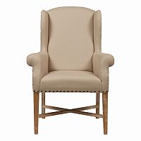 кресло мягкое с ушами french wing chair бежевое в Набережных Челнах