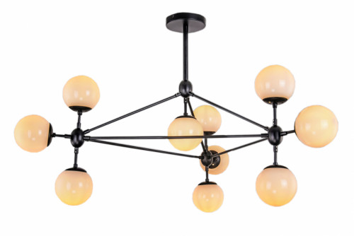 люстра modo 10 black+white черная, белые плафоны в Набережных Челнах