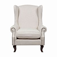 кресло мягкое с ушами белое collins wingback chair в Набережных Челнах