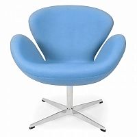 кресло swan chair голубое в Набережных Челнах