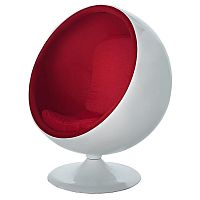 кресло-шар eero ball chair бело-красное в Набережных Челнах