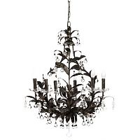 люстра 19th c. rococo iron & smoke crystal round чёрная в Набережных Челнах