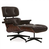 кресло eames style lounge chair палисандр коричневое в Набережных Челнах