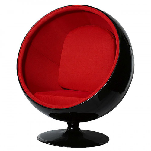 кресло eero ball chair черно-красное в Набережных Челнах