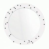 зеркало с рисунком белое круглое черные точки pois в Набережных Челнах