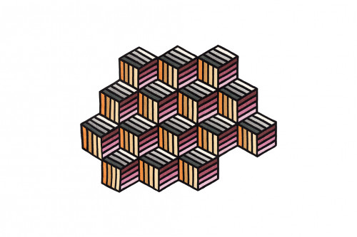 ковер parquet hexagon orange 305x188 от gan в Набережных Челнах