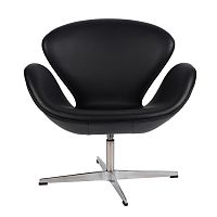 кресло arne jacobsen style swan chair черное в Набережных Челнах