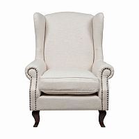 кресло collins wingback chair кремовая ткань в Набережных Челнах