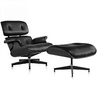 кресло eames style lounge chair черное в Набережных Челнах