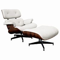 кресло lounge chair & ottoman белое в Набережных Челнах