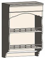 шкаф с полками и фигурным основанием навесной марсель молочно-белый в Набережных Челнах