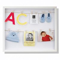 панно с зажимами для 12 фотографий clothesline белое в Набережных Челнах