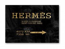 постер hermes без рамки, черный, а4 в Набережных Челнах