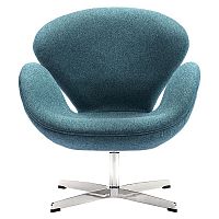 кресло swan chair сине-зеленое в Набережных Челнах