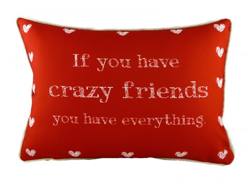 подушка с надписью crazy friends в Набережных Челнах