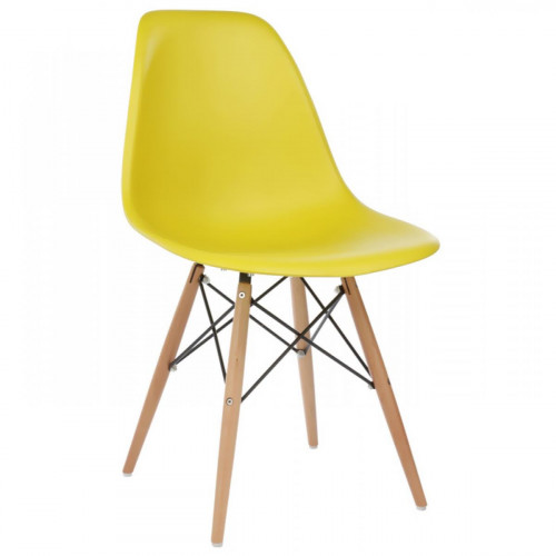 стул деревянный eames pc-015 yellow в Набережных Челнах