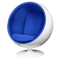 кресло eero ball chair синее с белым в Набережных Челнах