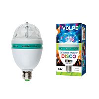 светодиодный светильник-проектор (09839) volpe disko uli-q301 03w/rgb/e27 white в Набережных Челнах