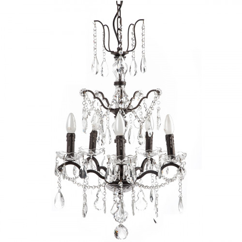 люстра maria theresa grande 5 lamps чёрная, прозрачная в Набережных Челнах