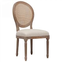 стул vintage french round cane back кремовый лён в Набережных Челнах