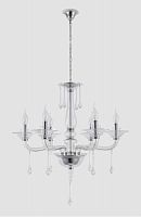 подвесная люстра crystal lux monica sp6 chrome/transparent в Набережных Челнах