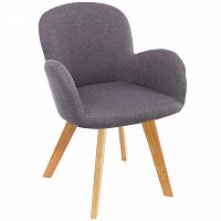 стул деревянный стул asia wooden legs / grey fabric в Набережных Челнах