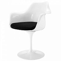 стул eero saarinen style tulip armchair черная подушка в Набережных Челнах