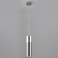 подвесной светильник eurosvet double topper 50135/1 led хром/черный жемчуг в Набережных Челнах