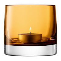 подсвечник стеклянный охра для чайной свечи light colour, 8,5 см в Набережных Челнах
