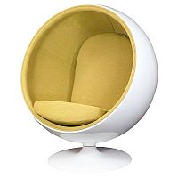 кресло eero ball chair бело-горчичное в Набережных Челнах