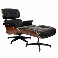 кресло eames style lounge chairчерное с коричневым в Набережных Челнах