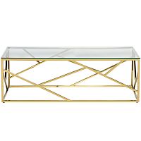 стол журнальный h-bridge gold 120*60*40см золотой в Набережных Челнах