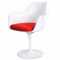 стул eero saarinen style tulip armchair красная подушка в Набережных Челнах