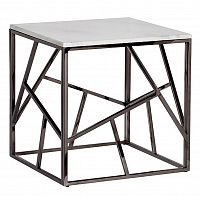 стол журнальный black chrome cube 55*55*56 см хром, белый в Набережных Челнах