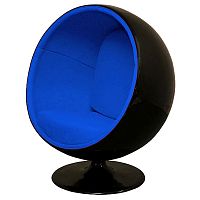 кресло eero ball chair синее с черным в Набережных Челнах