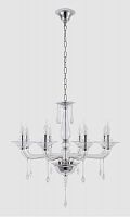 подвесная люстра crystal lux monica sp8 chrome/transparent в Набережных Челнах