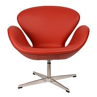 кресло arne jacobsen style swan chair красное в Набережных Челнах